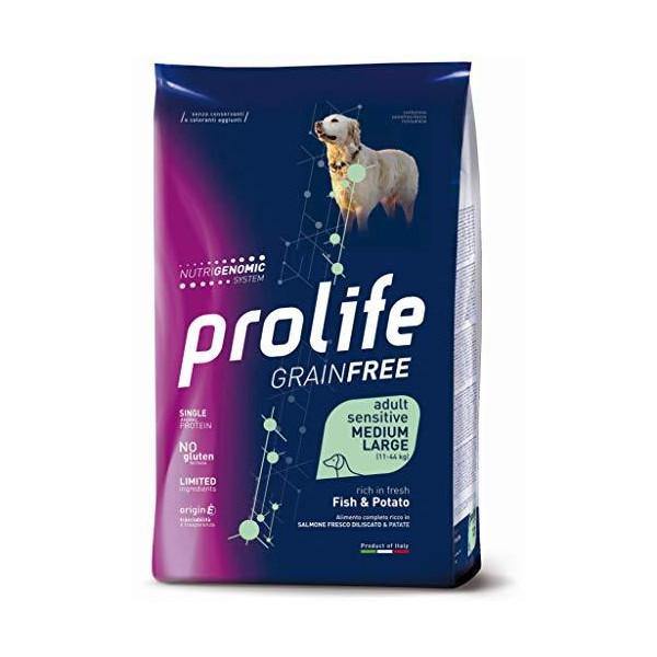 Prolife Adult Grain Free Medium Large Pesce Patate 2,5kg Prolife Adult Grain Free Medium Large Pesce Patate 2,5kg